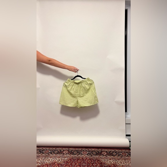 Vintage handmade Gingham lime green summer set | coord set - Picture 2 of 4